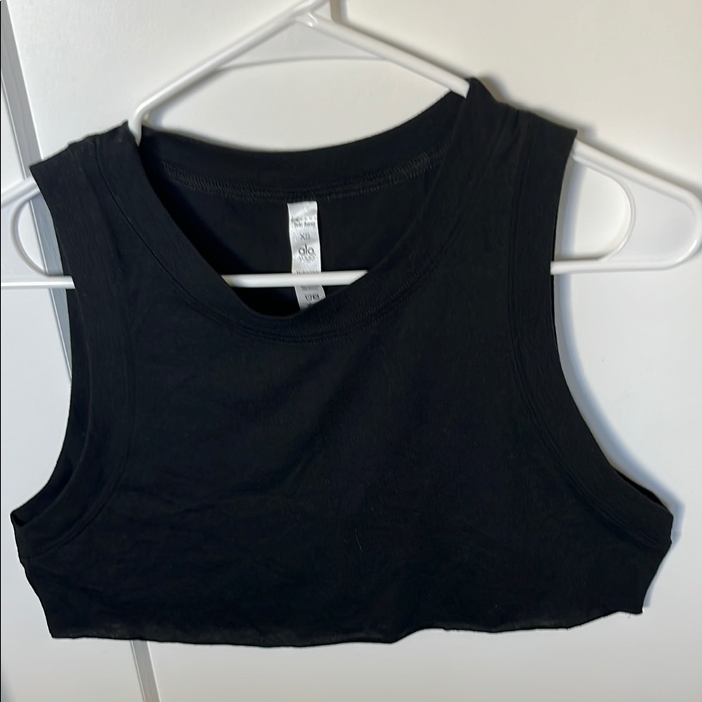 ALO Yoga Black Inspire Crop Tank